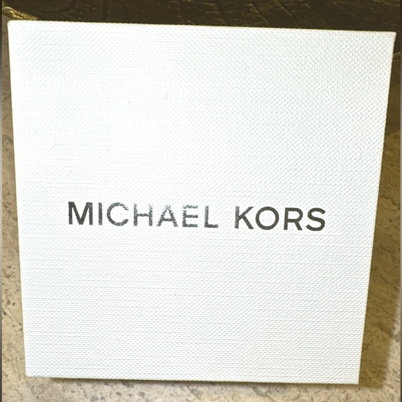 Michael Kors Janelle Watch Silver MK Logo Dial Aqua Blue Sili… NIB - Picture 12 of 13